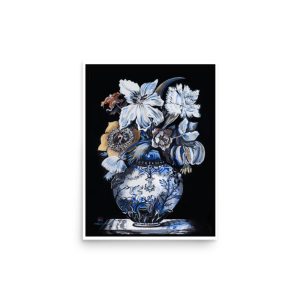 Blue Flowers - Art Print - 12 x 16 in/po