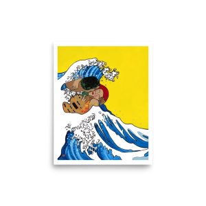 The Kiss in the Wave - Art Print - 8 x 10 in/po